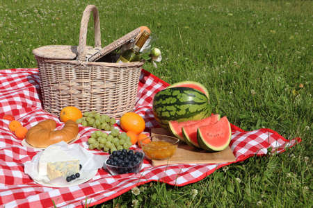 188651144-picnic-blanket-with-delicious-food-and-wine-outdoors-on-summer-day